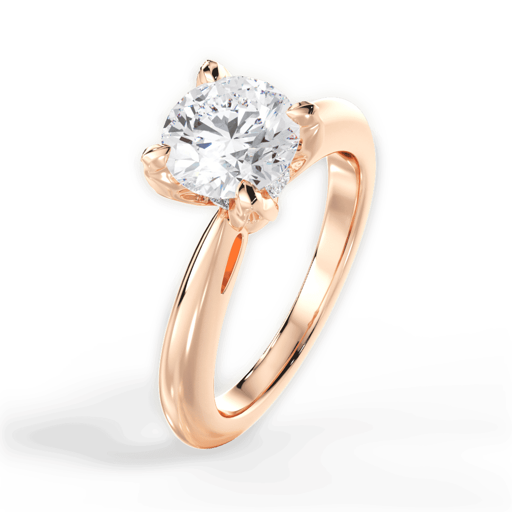 14kt Rose Gold/18kt Rose Gold/round/side
