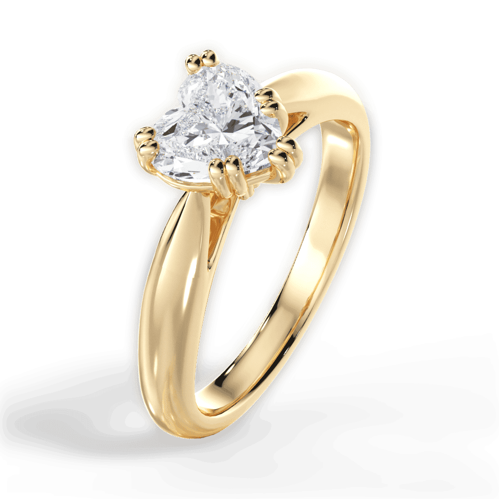 14kt Yellow Gold/18kt Yellow Gold/heart/side