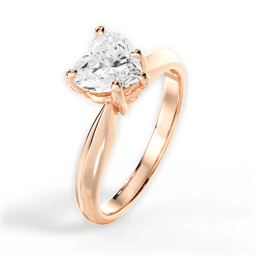 14kt Rose Gold/18kt Rose Gold/heart/side