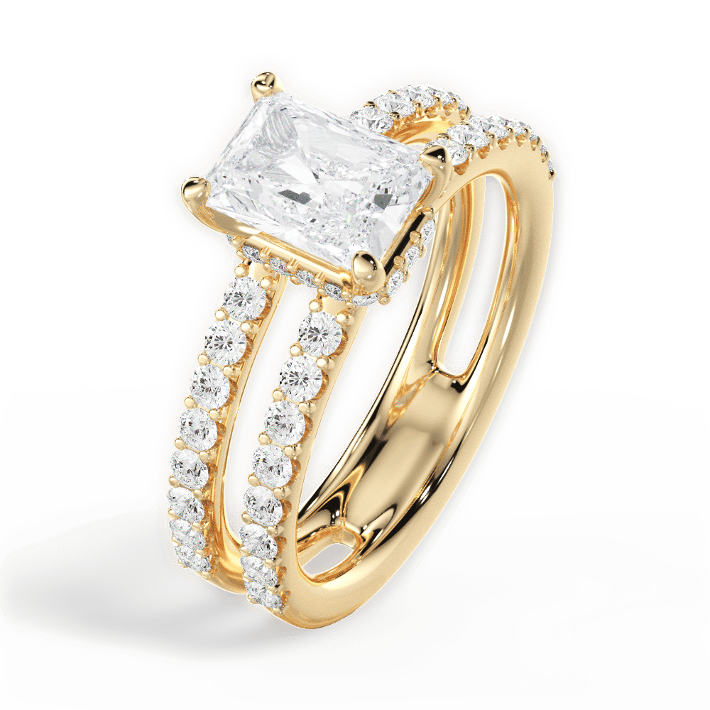14kt Yellow Gold/18kt Yellow Gold/radiant/side