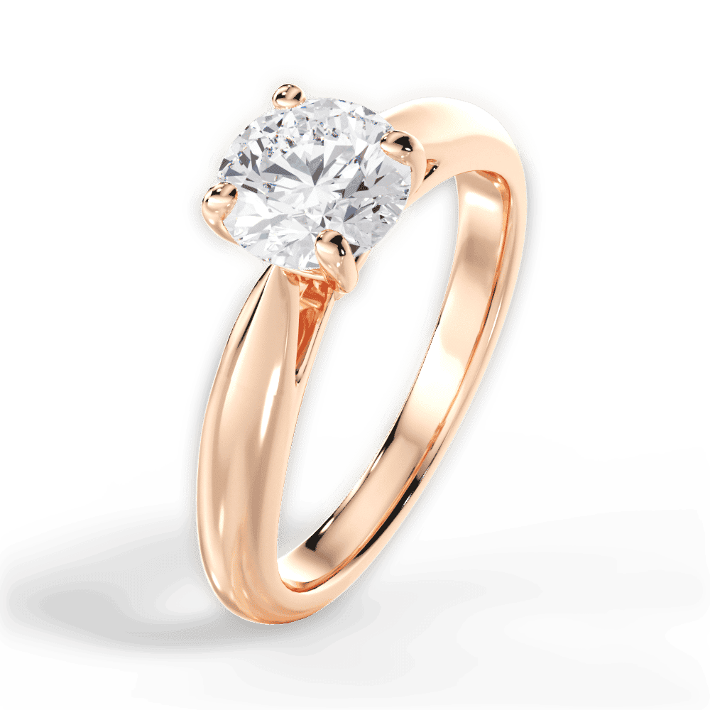 14kt Rose Gold/18kt Rose Gold/round/side