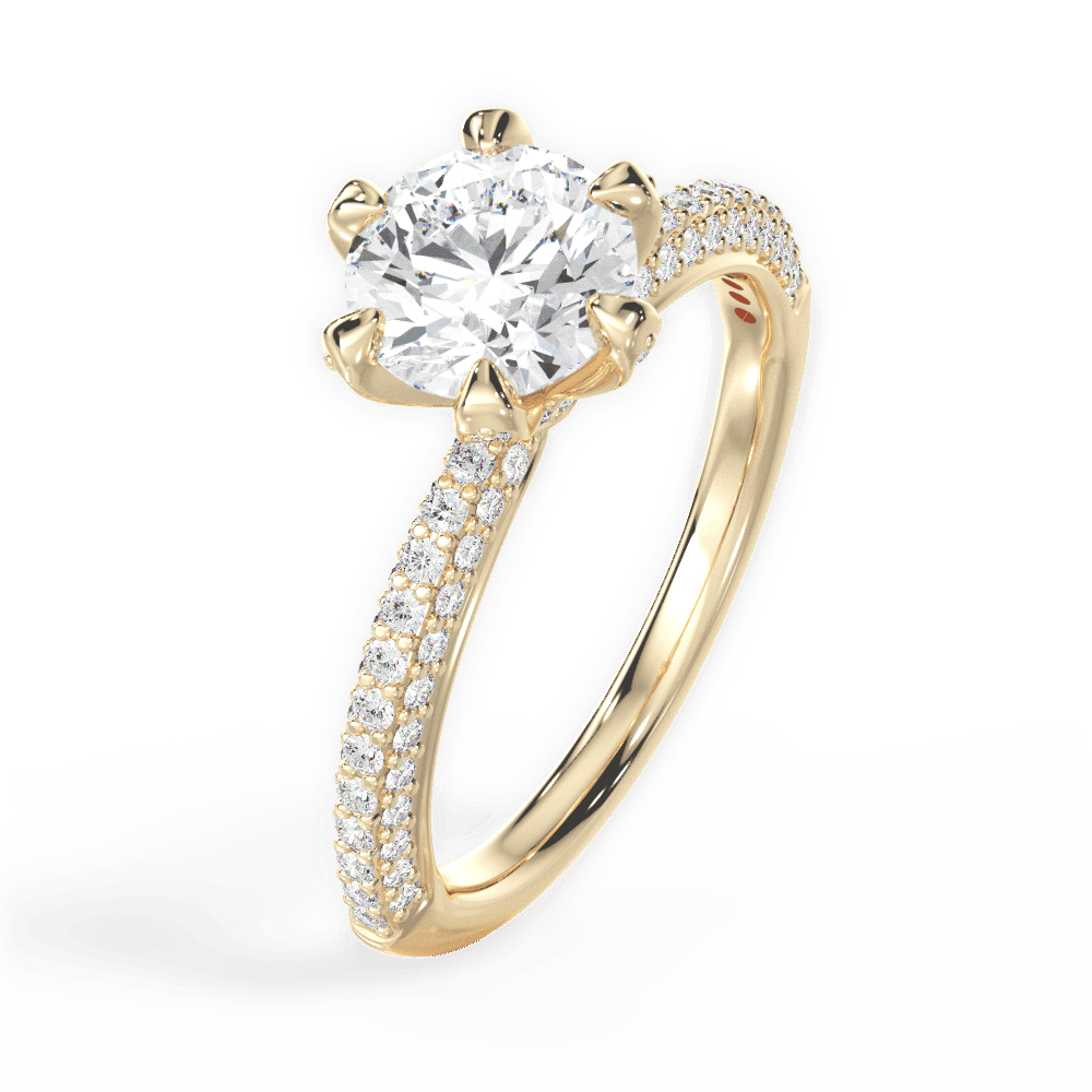 14kt Yellow Gold/18kt Yellow Gold/round/side