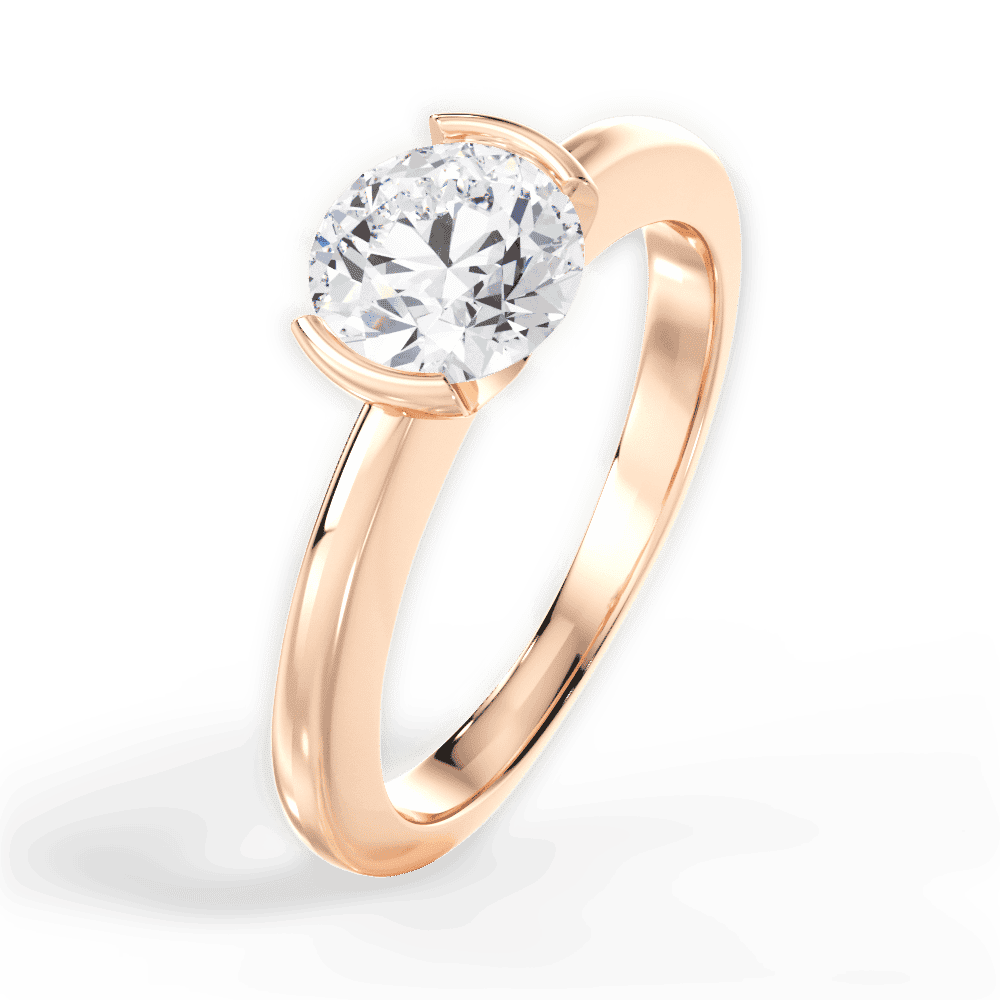 14kt Rose Gold/18kt Rose Gold/round/side