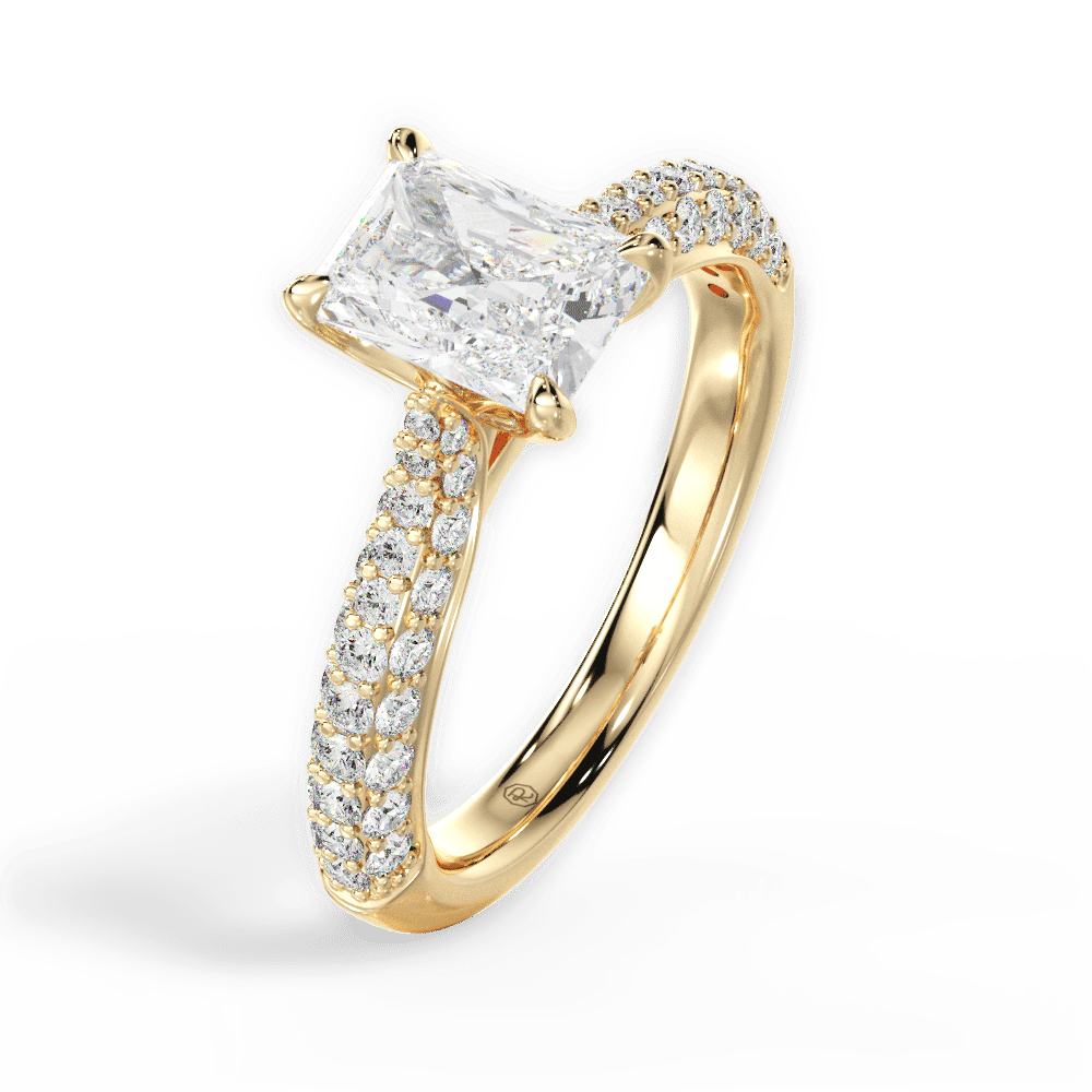 14kt Yellow Gold/18kt Yellow Gold/radiant/side