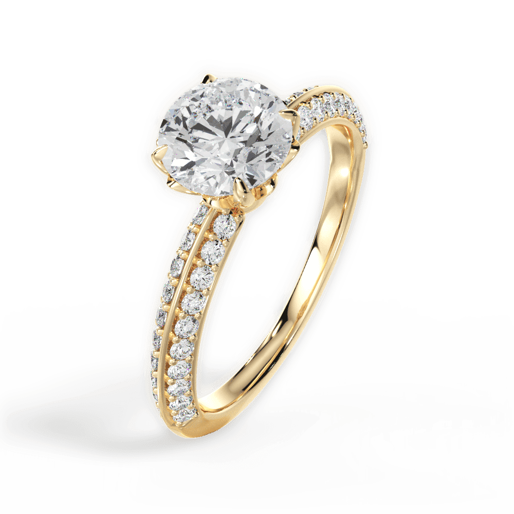 14kt Yellow Gold/18kt Yellow Gold/round/side
