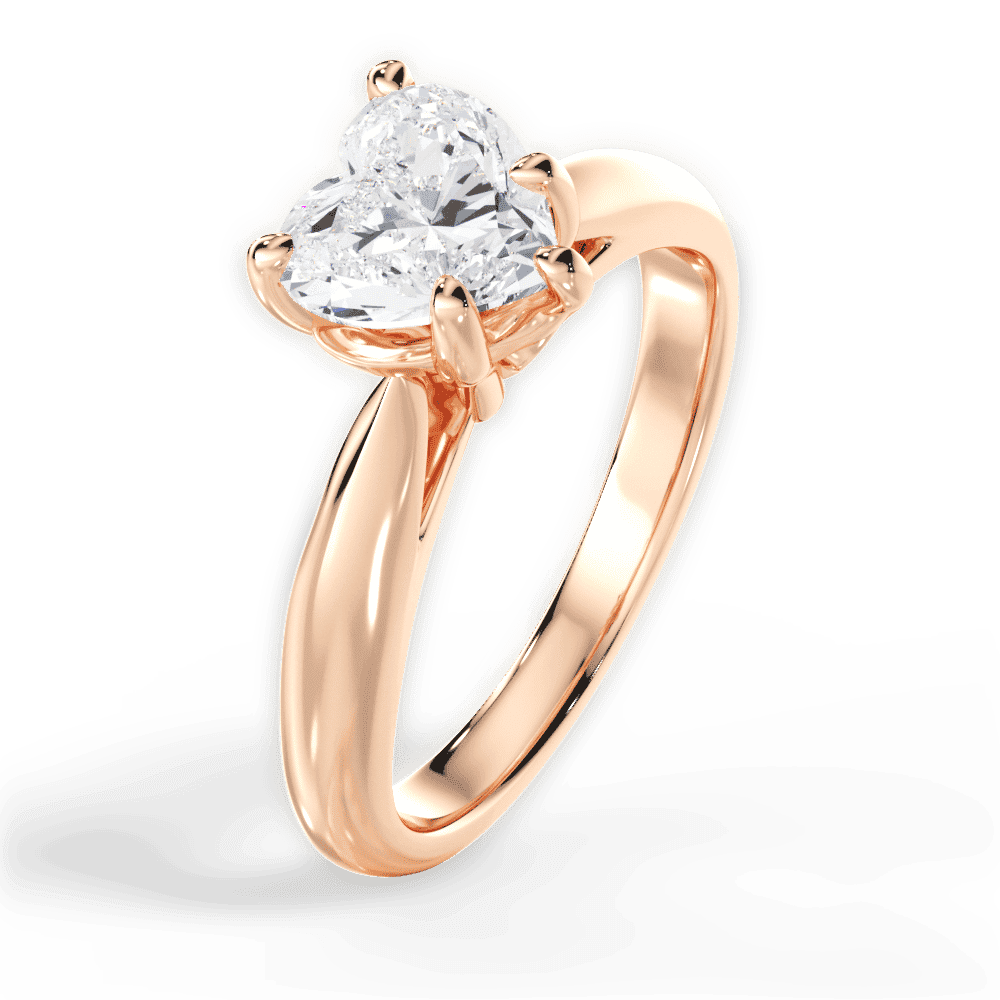 14kt Rose Gold/18kt Rose Gold/heart/side