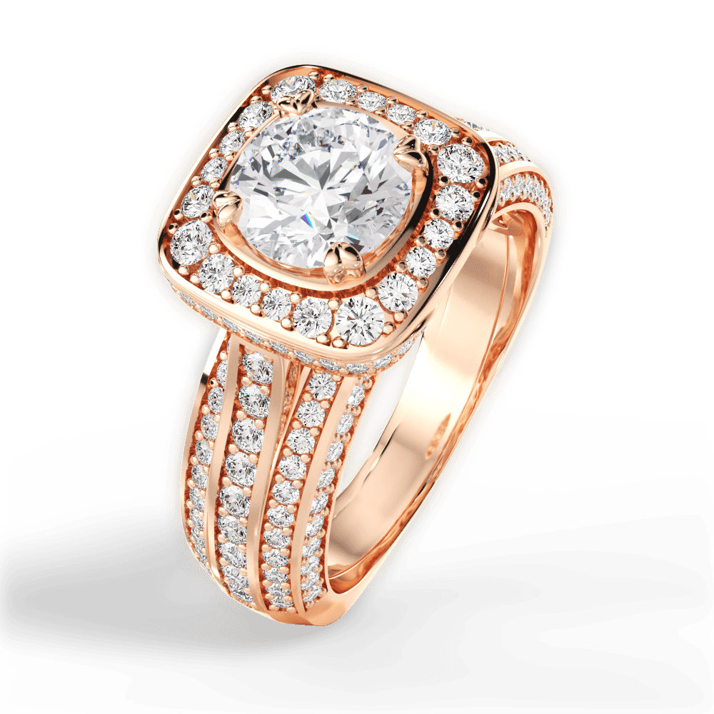 14kt Rose Gold/18kt Rose Gold/round/side