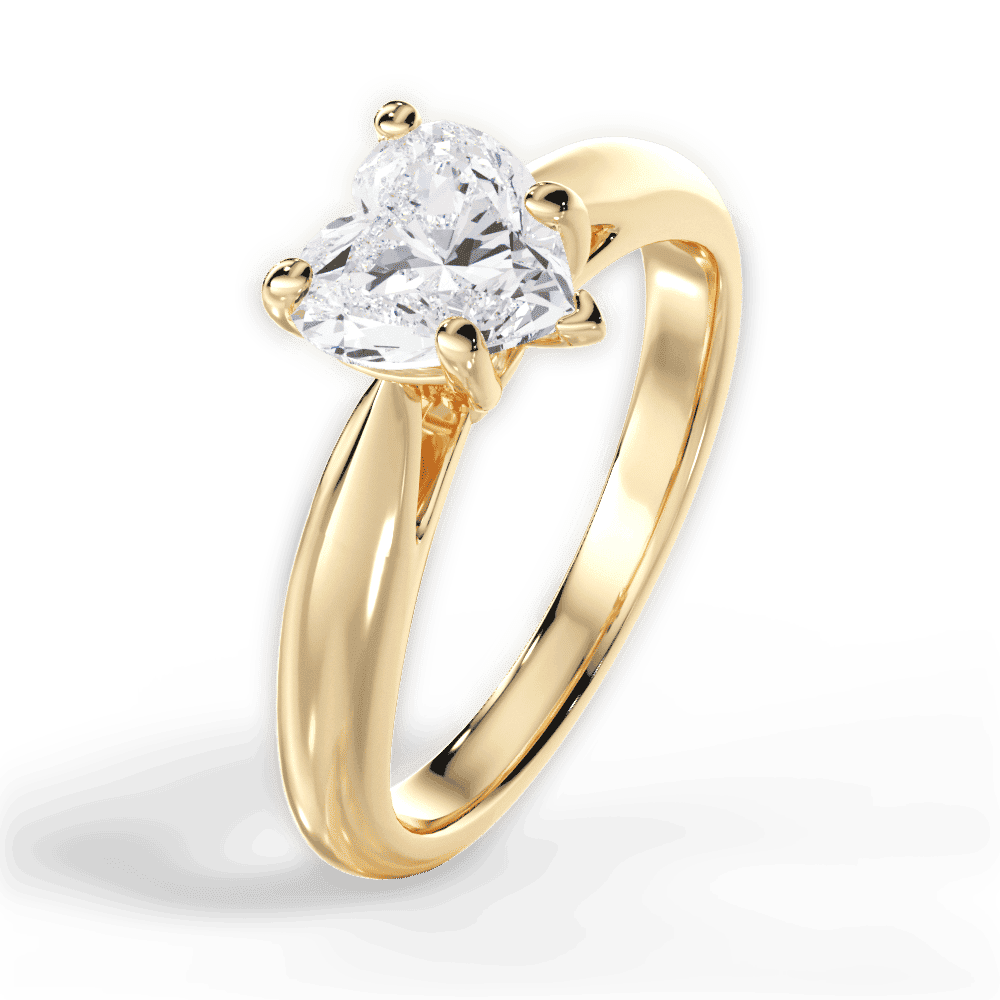 14kt Yellow Gold/18kt Yellow Gold/heart/side