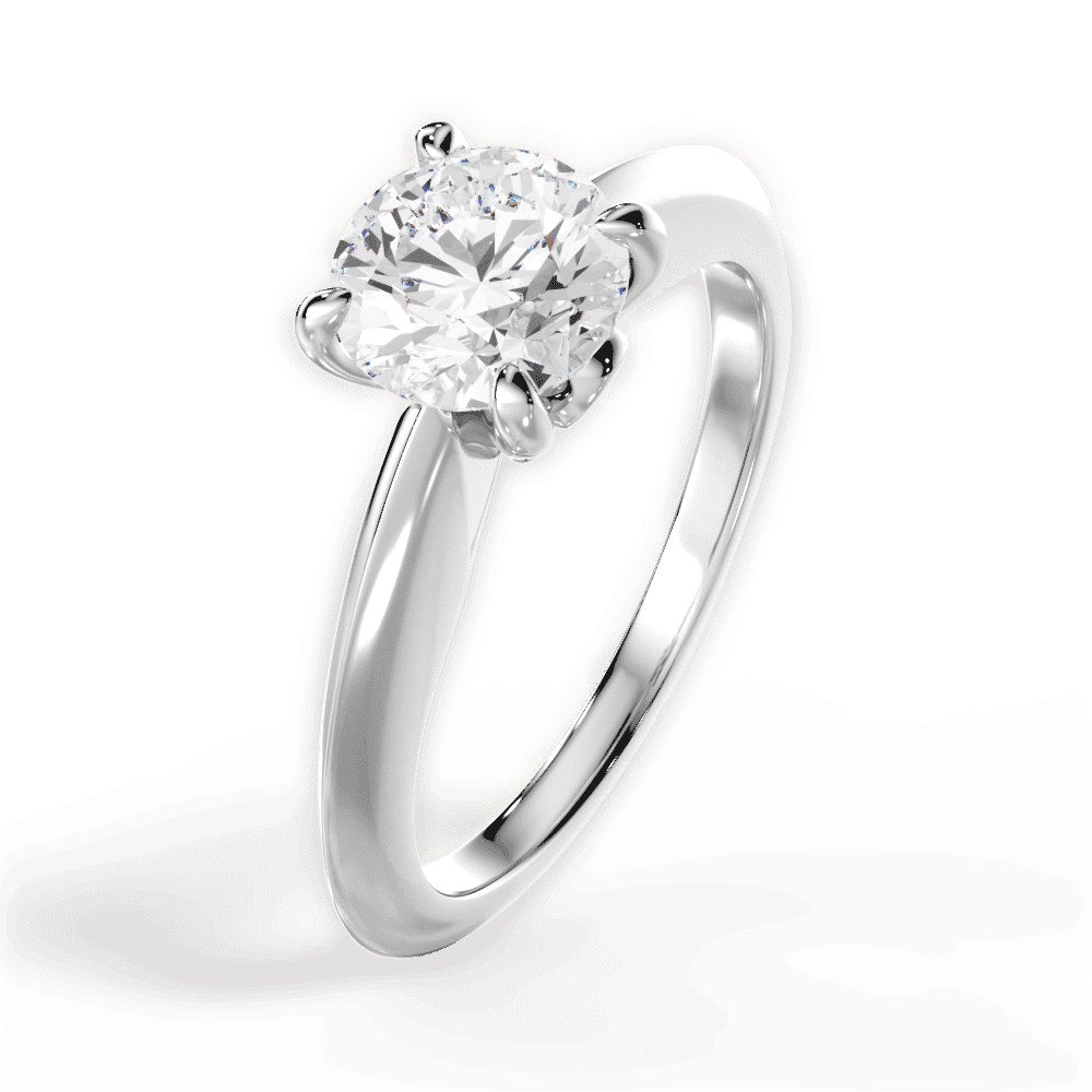 14kt White Gold/18kt White Gold/Platinum/round/side