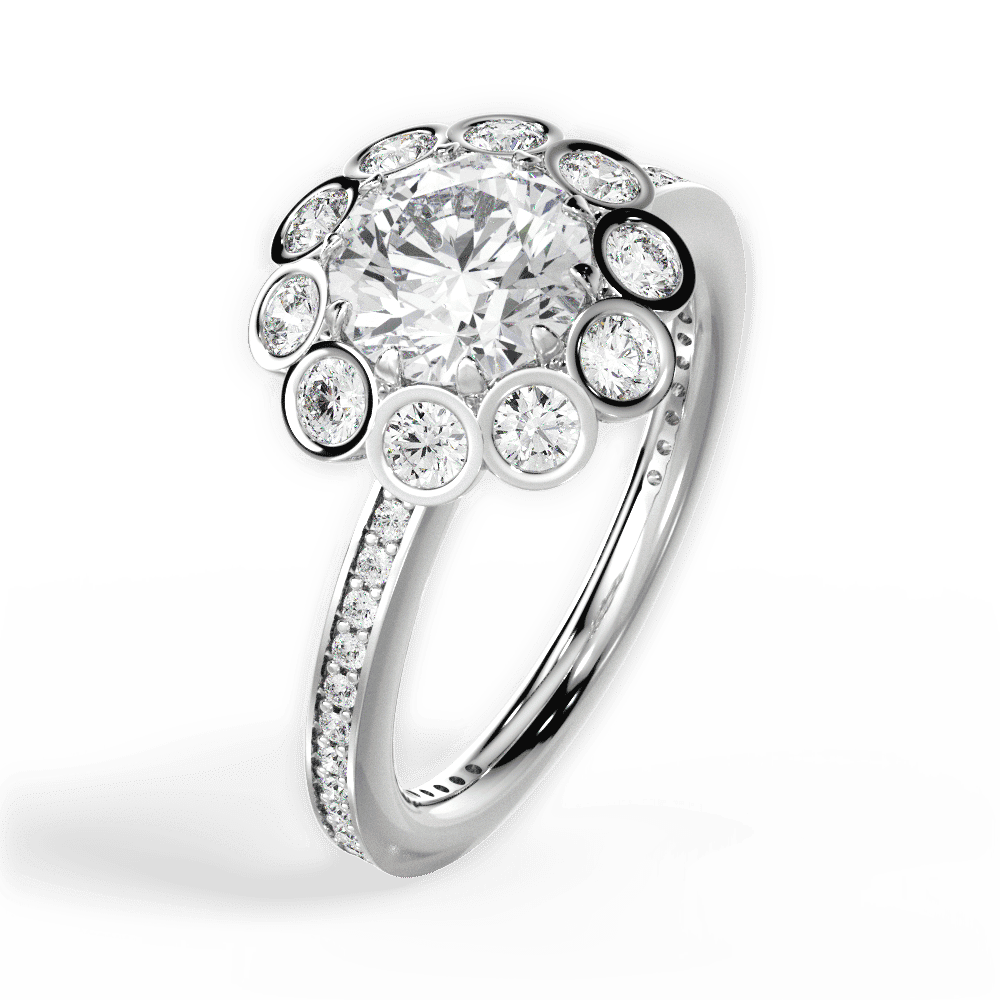 14kt White Gold/18kt White Gold/Platinum/round/side