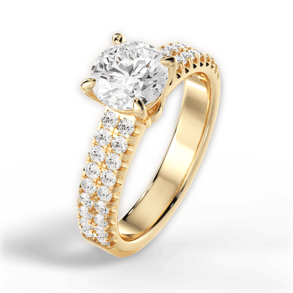 14kt Yellow Gold/18kt Yellow Gold/round/side