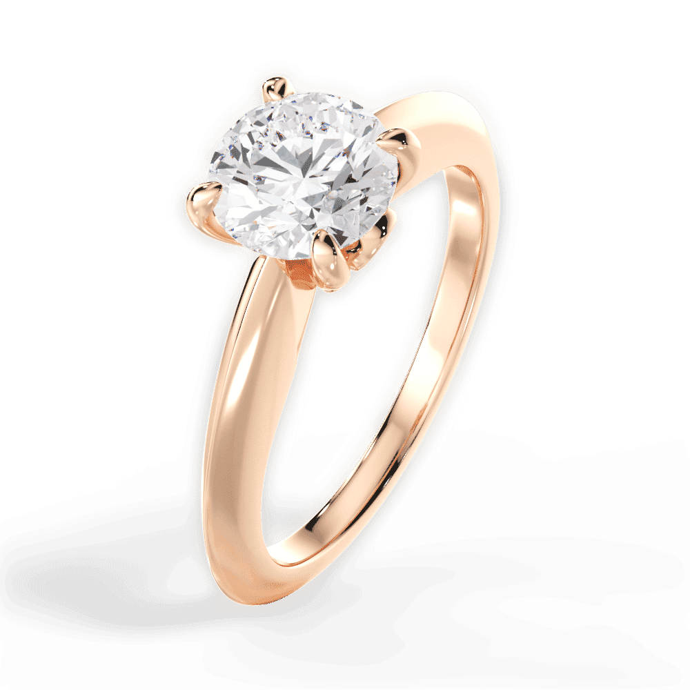 14kt Rose Gold/18kt Rose Gold/round/side