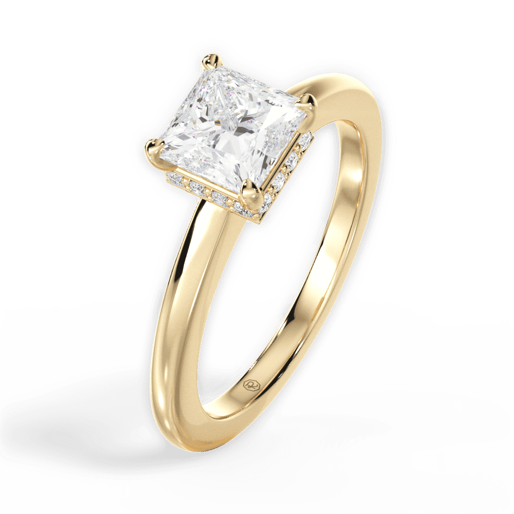 14kt Yellow Gold/18kt Yellow Gold/princess/side