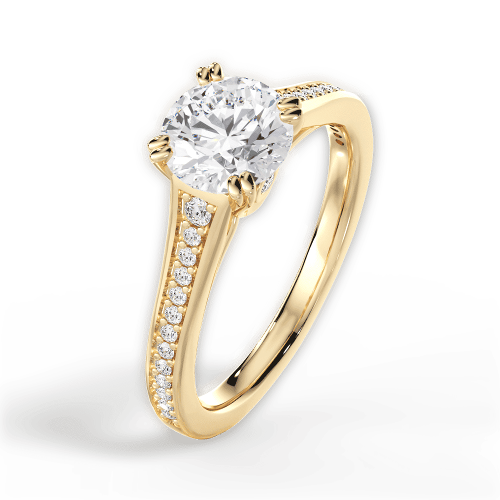 14kt Yellow Gold/18kt Yellow Gold/round/side