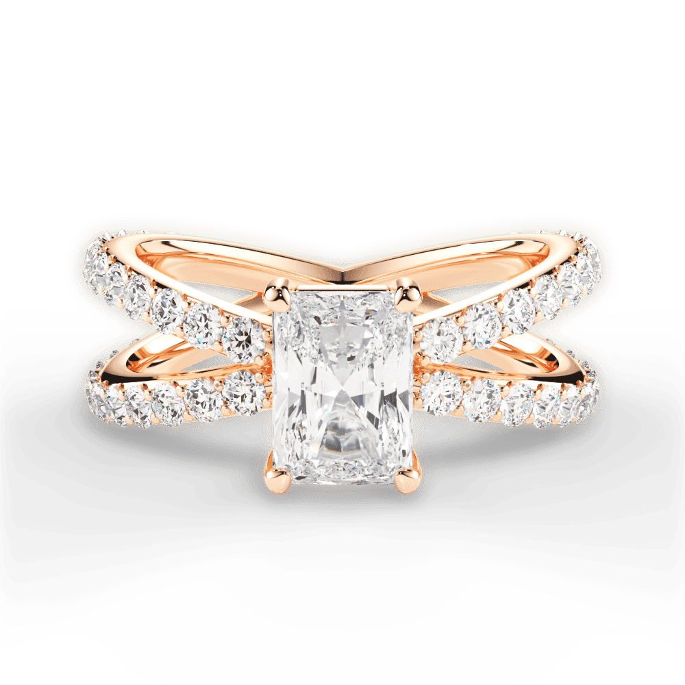 14kt Rose Gold/18kt Rose Gold/radiant/top