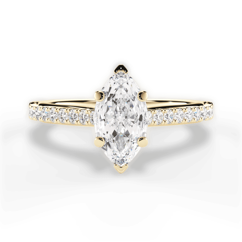 14kt Yellow Gold/18kt Yellow Gold/marquise/top