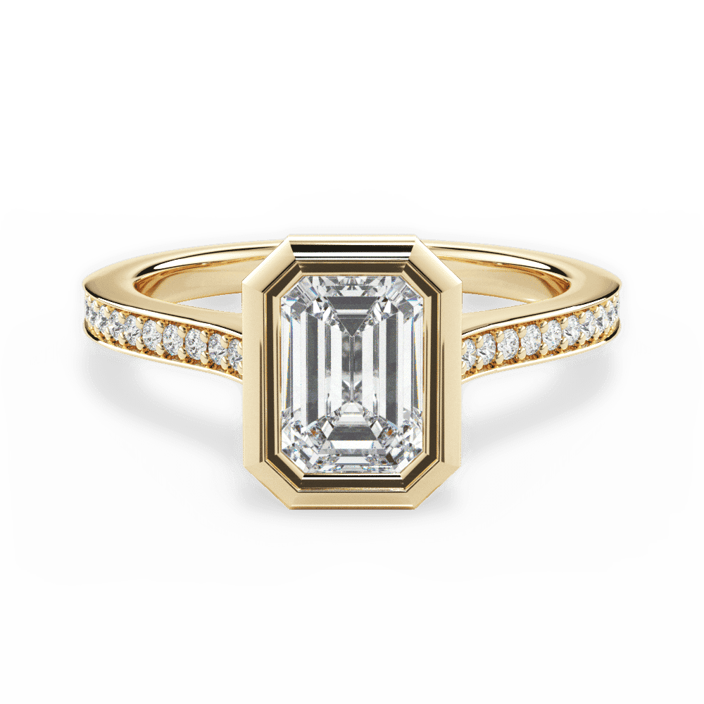 14kt Yellow Gold/18kt Yellow Gold/emerald/top