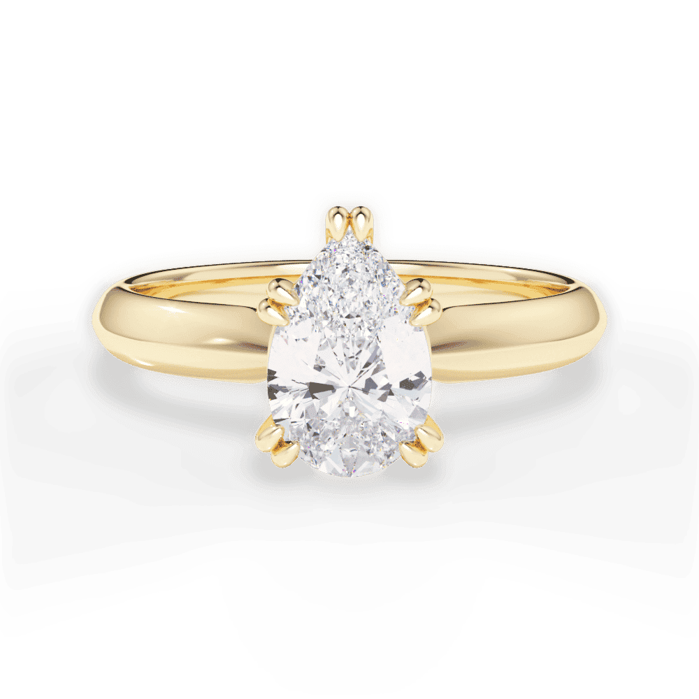 14kt Yellow Gold/18kt Yellow Gold/pear/top