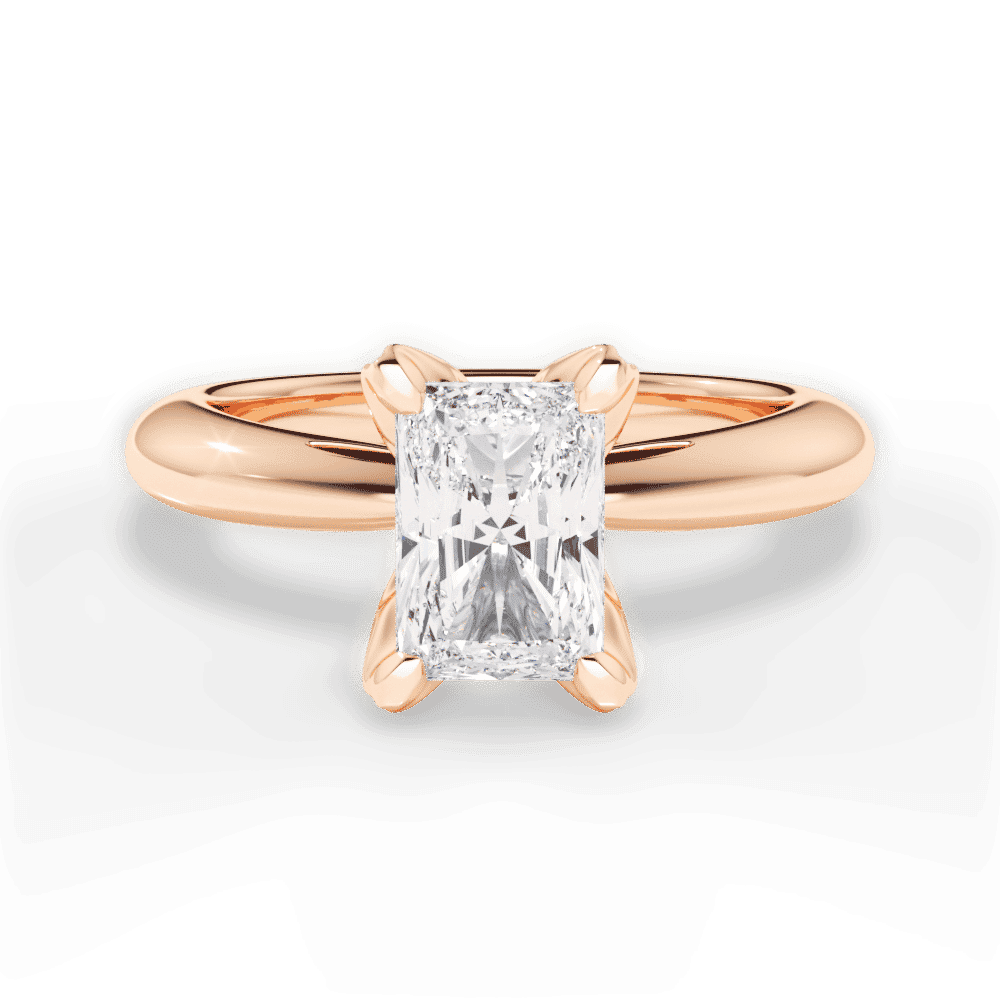 14kt Rose Gold/18kt Rose Gold/radiant/top