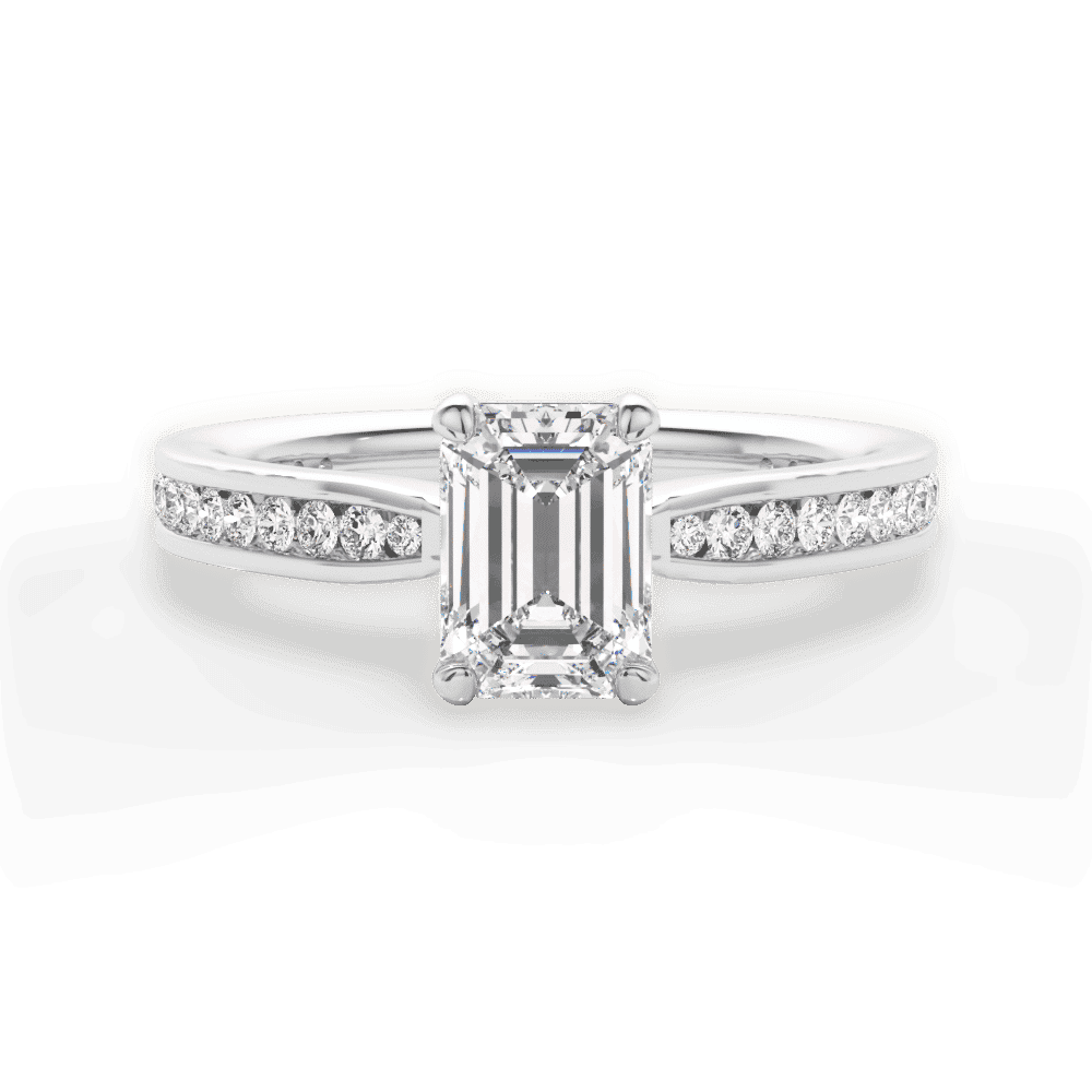 14kt White Gold/18kt White Gold/Platinum/emerald/top