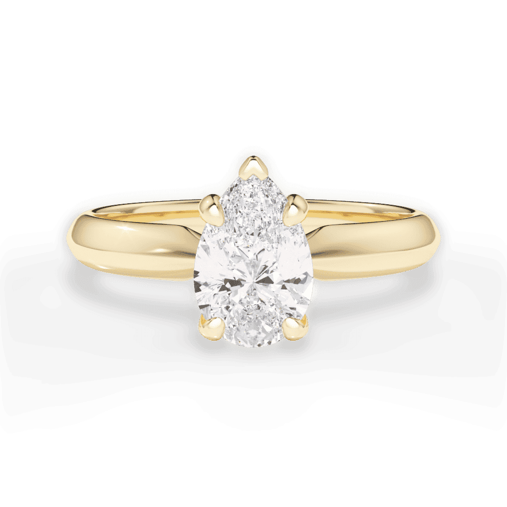 14kt Yellow Gold/18kt Yellow Gold/pear/top