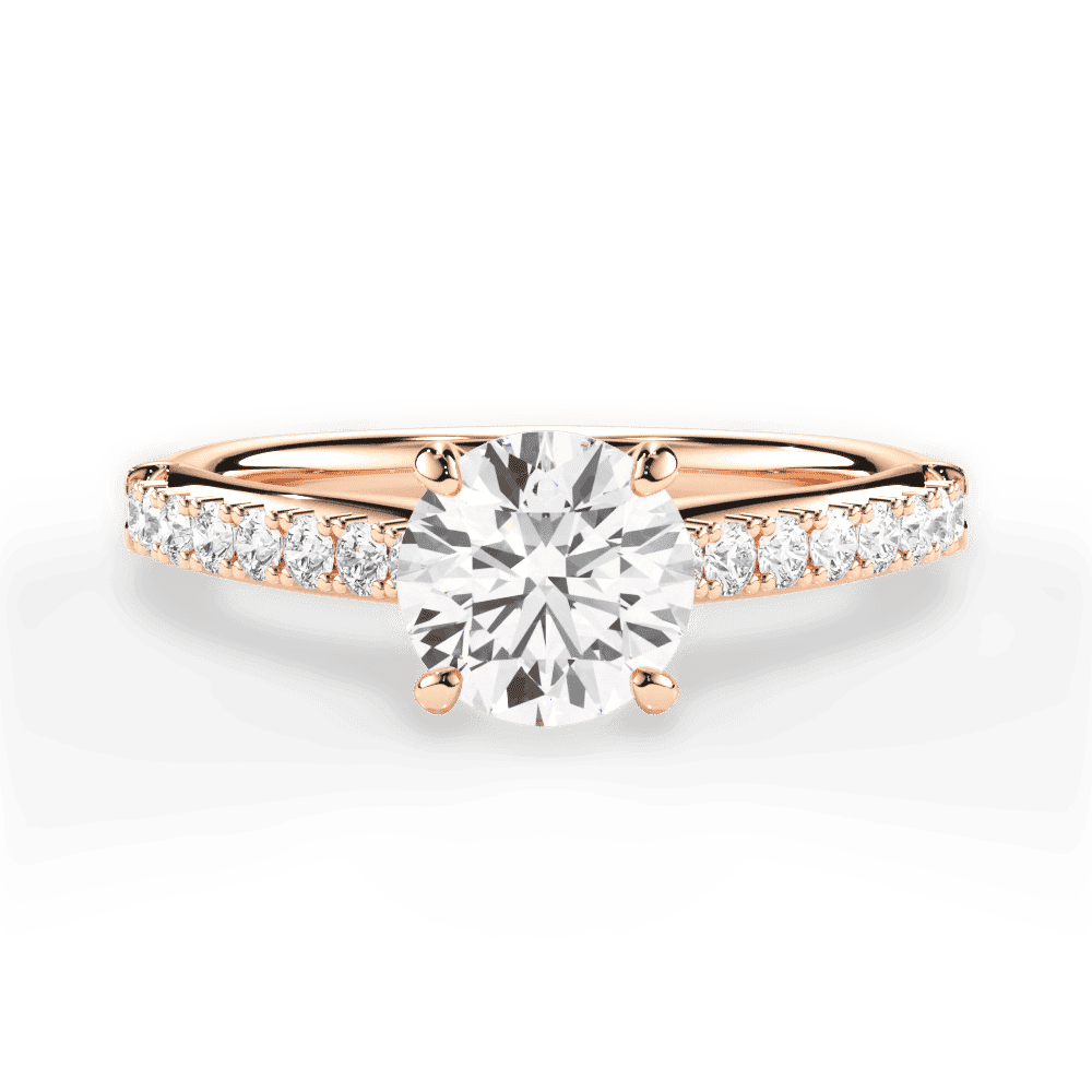 14kt Rose Gold/18kt Rose Gold/round/top