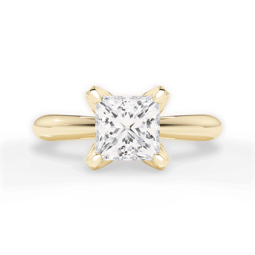 14kt Yellow Gold/18kt Yellow Gold/princess/top