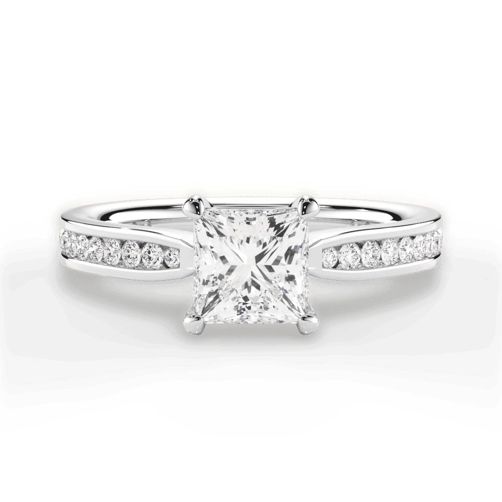 14kt White Gold/18kt White Gold/Platinum/princess/top