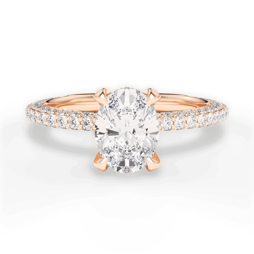 14kt Rose Gold/18kt Rose Gold/oval/top