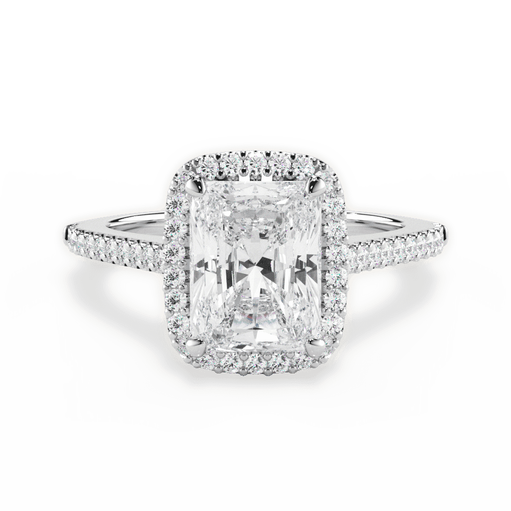 14kt White Gold/18kt White Gold/Platinum/radiant/top