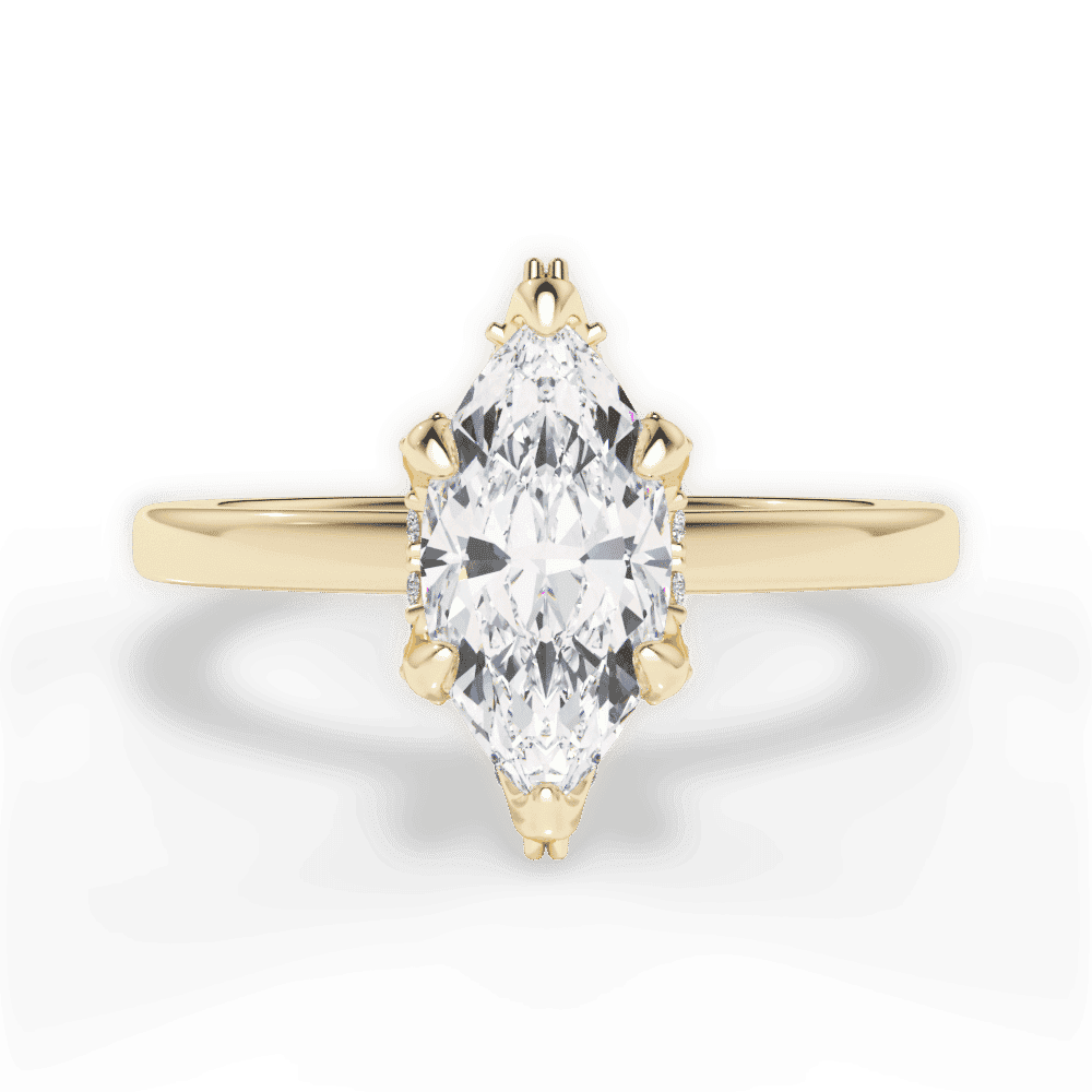 14kt Yellow Gold/18kt Yellow Gold/marquise/top