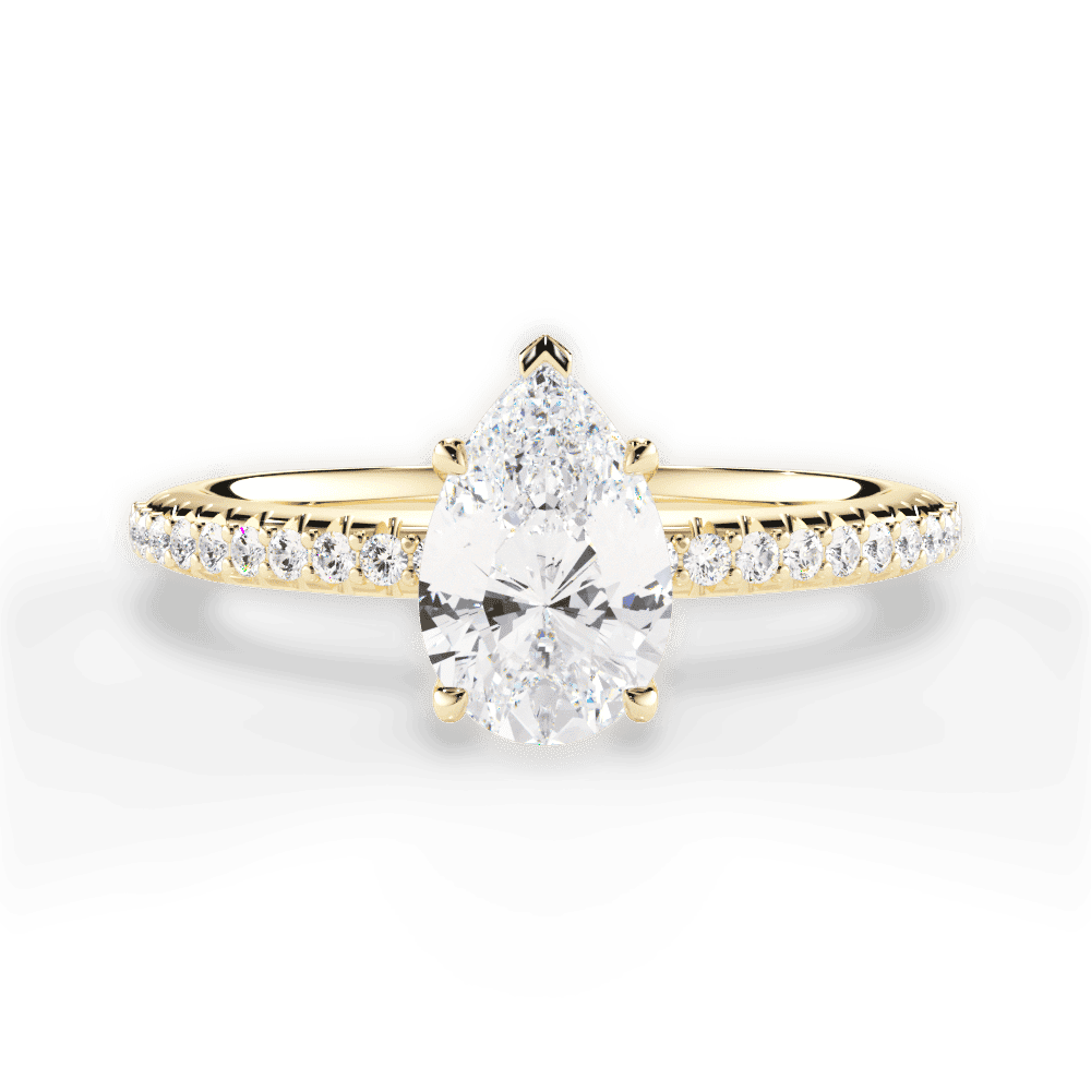 14kt Yellow Gold/18kt Yellow Gold/pear/top