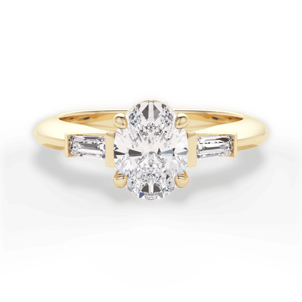 14kt Yellow Gold/18kt Yellow Gold/oval/top