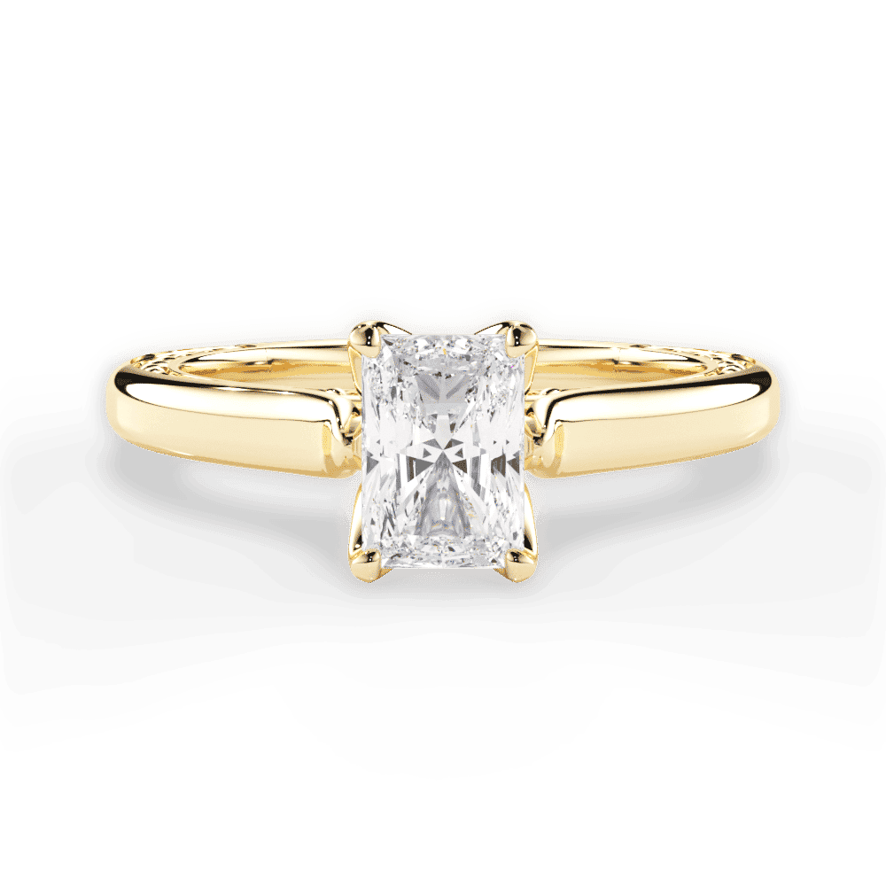 14kt Yellow Gold/18kt Yellow Gold/radiant/top