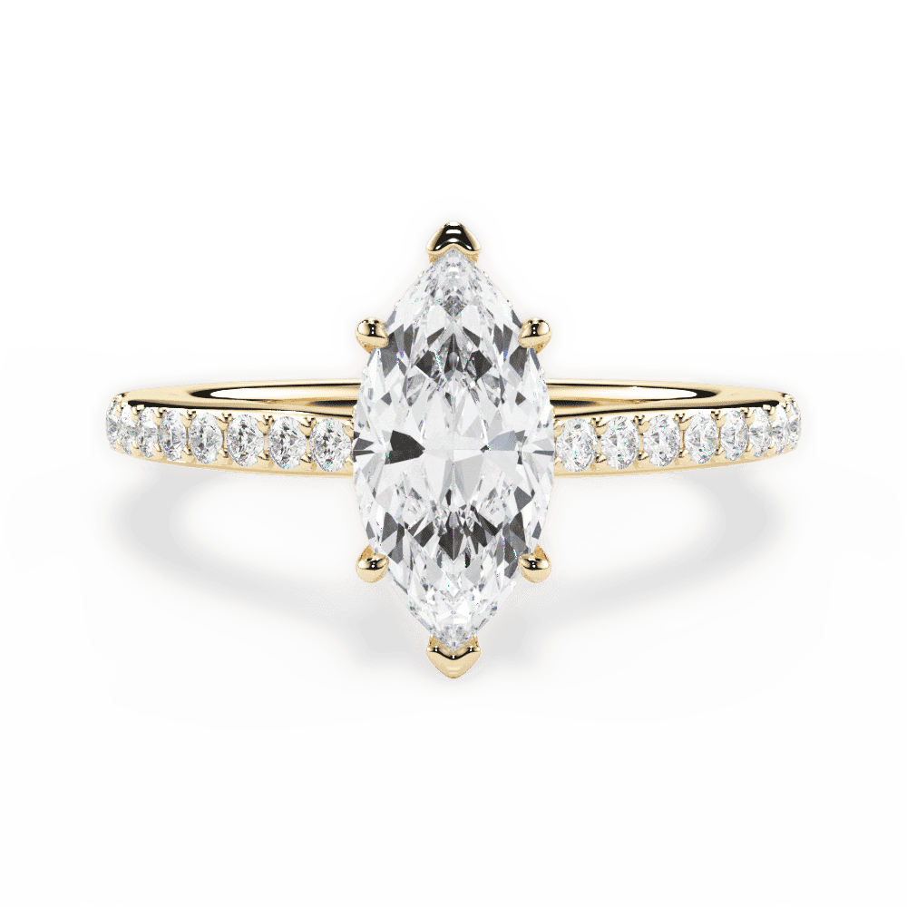 14kt Yellow Gold/18kt Yellow Gold/marquise/top