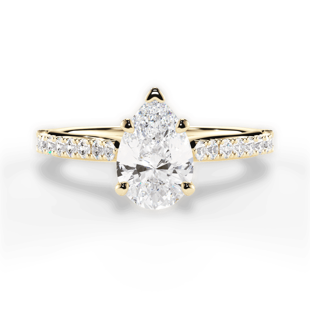14kt Yellow Gold/18kt Yellow Gold/pear/top