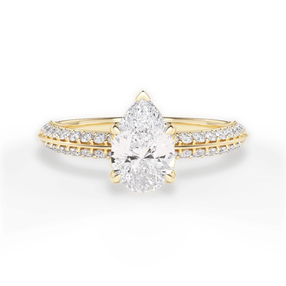 14kt Yellow Gold/18kt Yellow Gold/pear/top