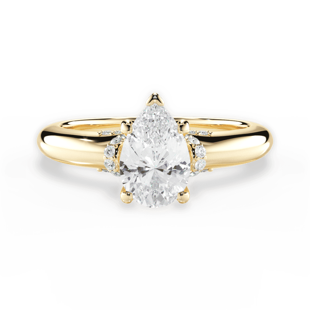 14kt Yellow Gold/18kt Yellow Gold/pear/top