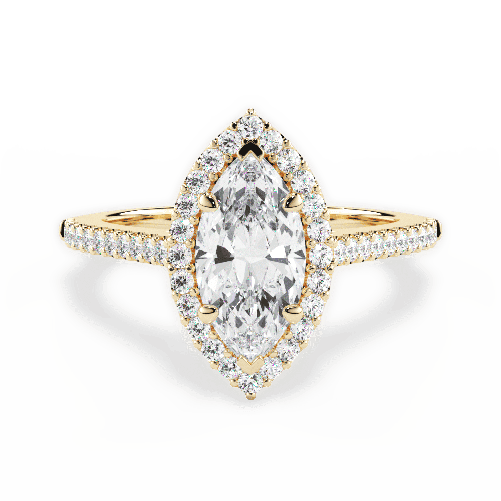 14kt Yellow Gold/18kt Yellow Gold/marquise/top