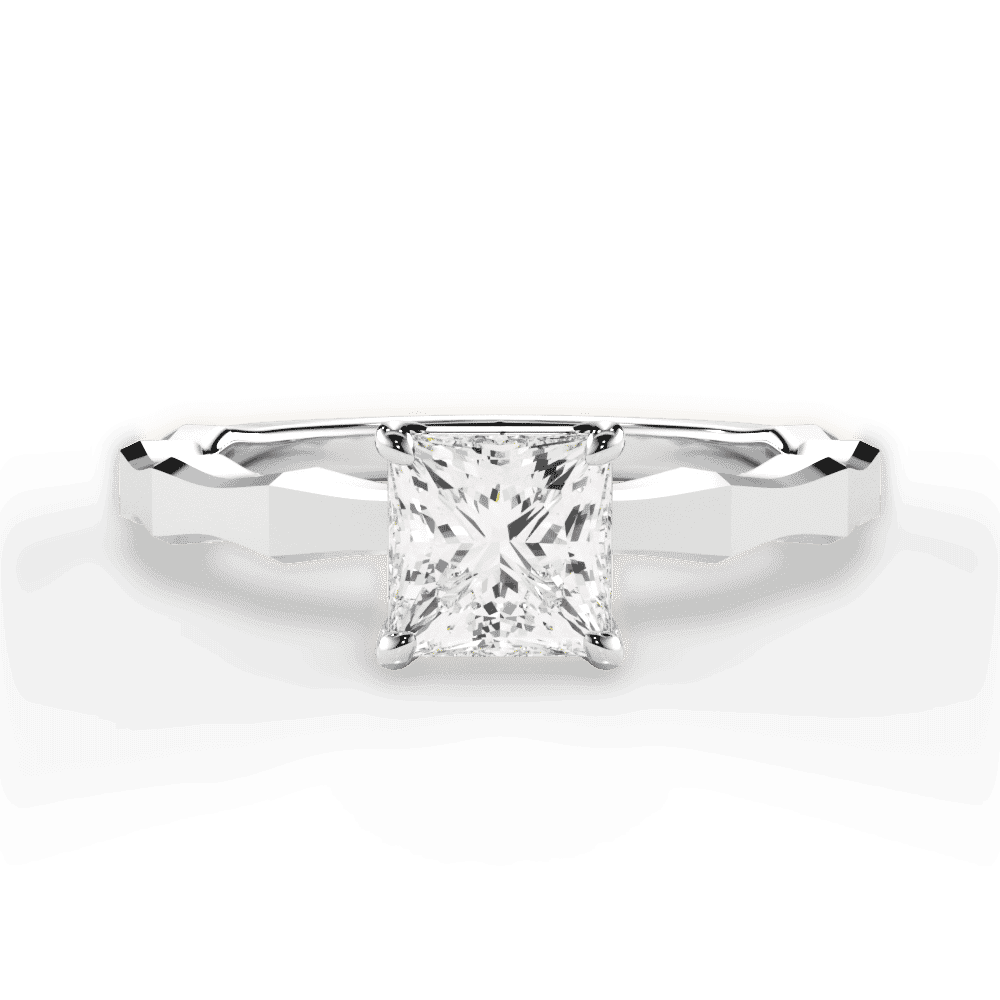 14kt White Gold/18kt White Gold/Platinum/princess/top