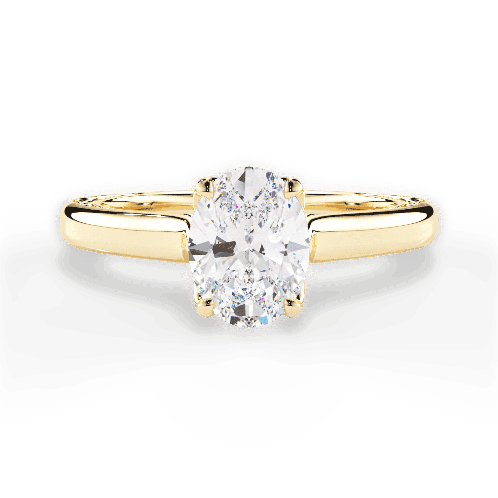 14kt Yellow Gold/18kt Yellow Gold/oval/top