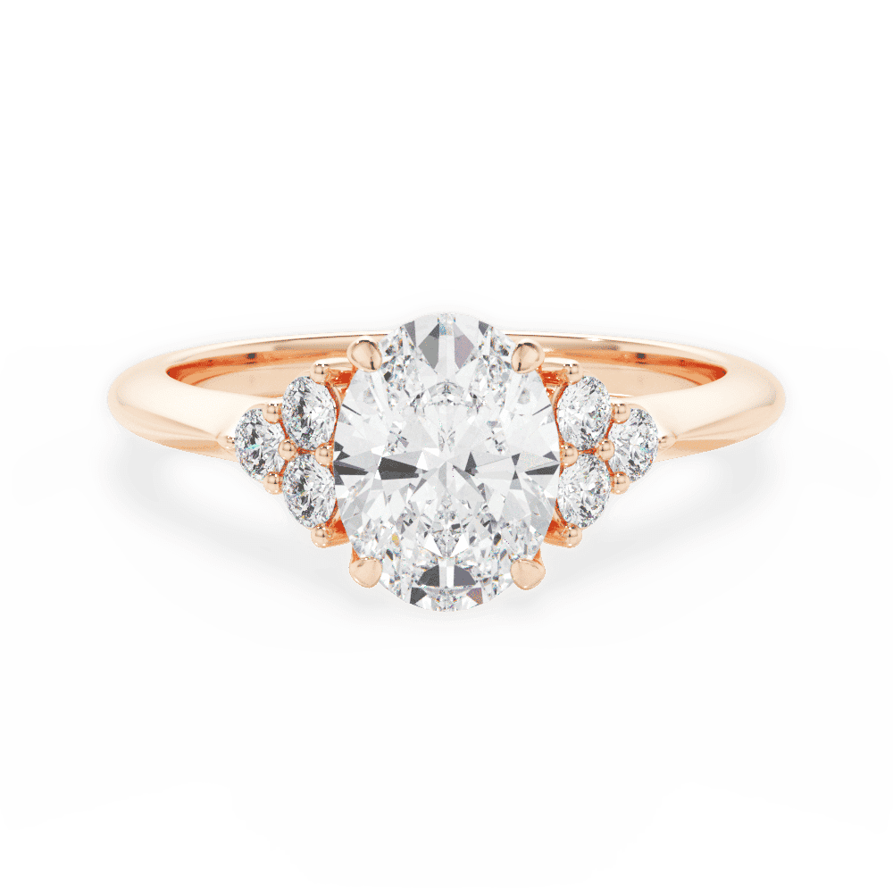 14kt Rose Gold/18kt Rose Gold/oval/top