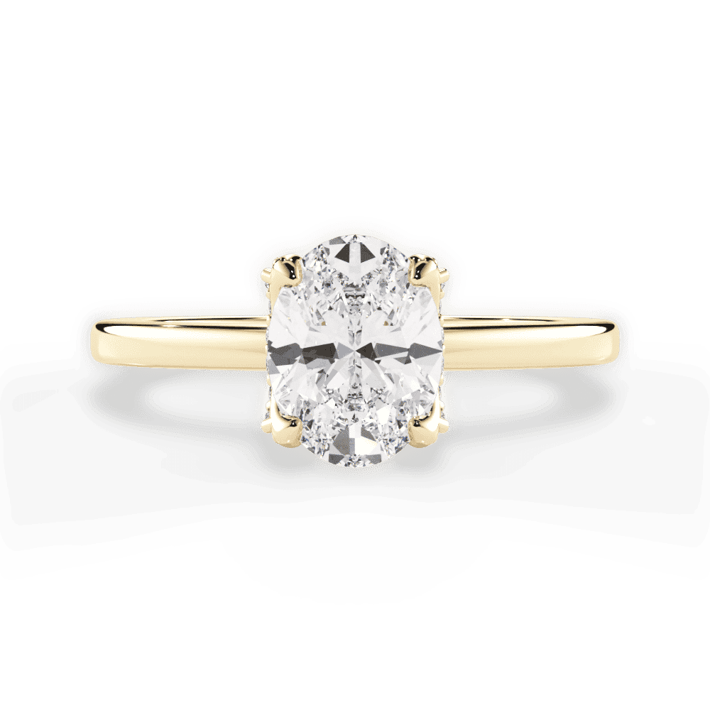 14kt Yellow Gold/18kt Yellow Gold/oval/top