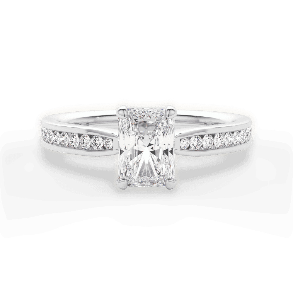 Ritani Channel-Set Diamond Engagement Ring with Surprise Diamonds - 1R2487
