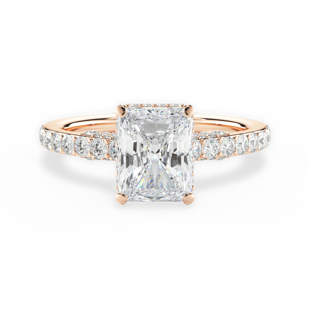 14kt Rose Gold/18kt Rose Gold/radiant/top