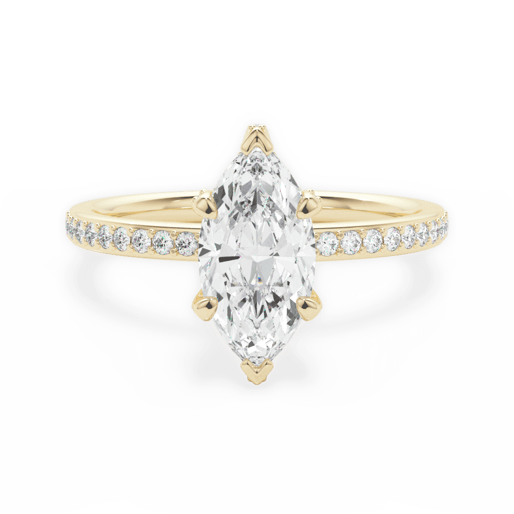 14kt Yellow Gold/18kt Yellow Gold/marquise/top