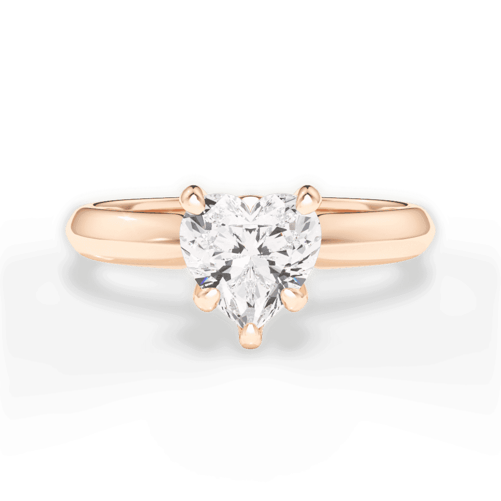 14kt Rose Gold/18kt Rose Gold/heart/top