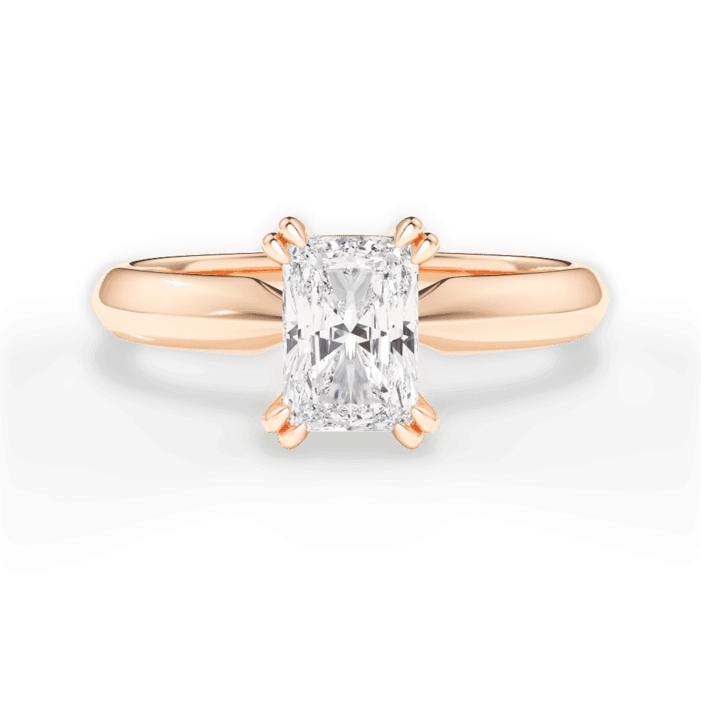 14kt Rose Gold/18kt Rose Gold/radiant/top