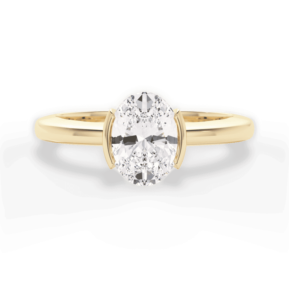 14kt Yellow Gold/18kt Yellow Gold/oval/top