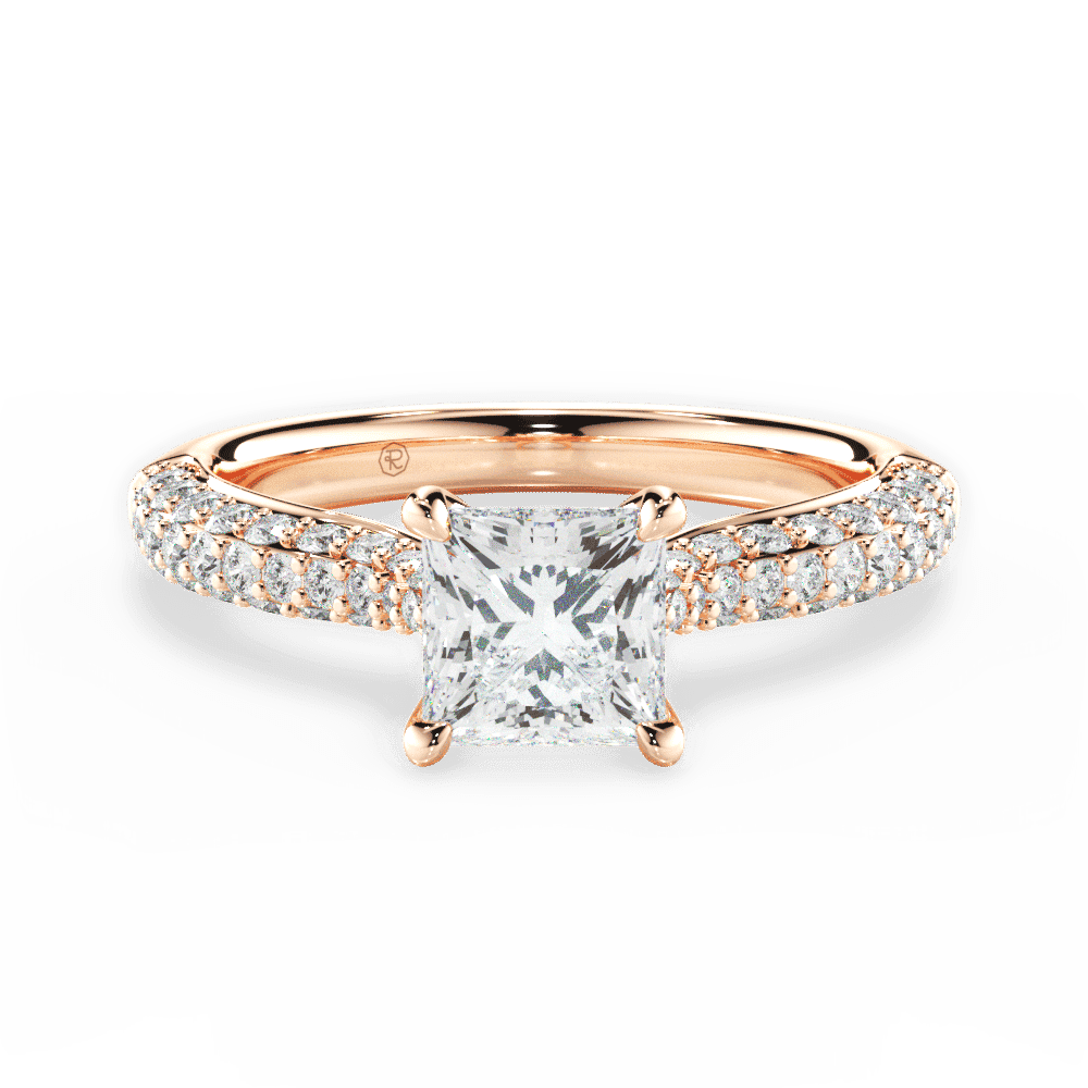 14kt Rose Gold/18kt Rose Gold/princess/top